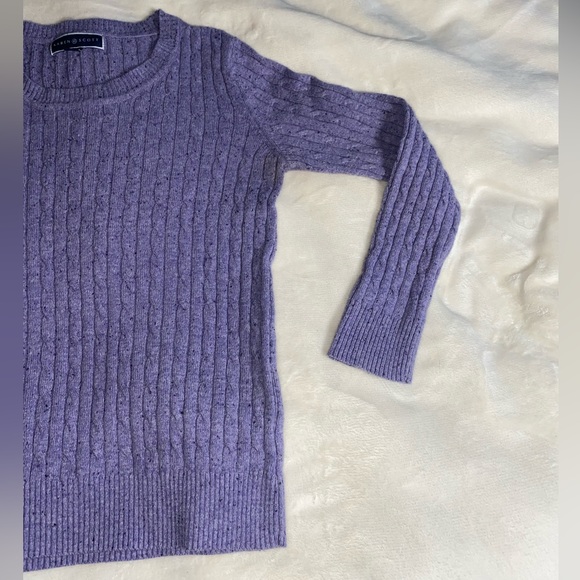 Purple Cable Knit Sweater - Picture 2 of 9